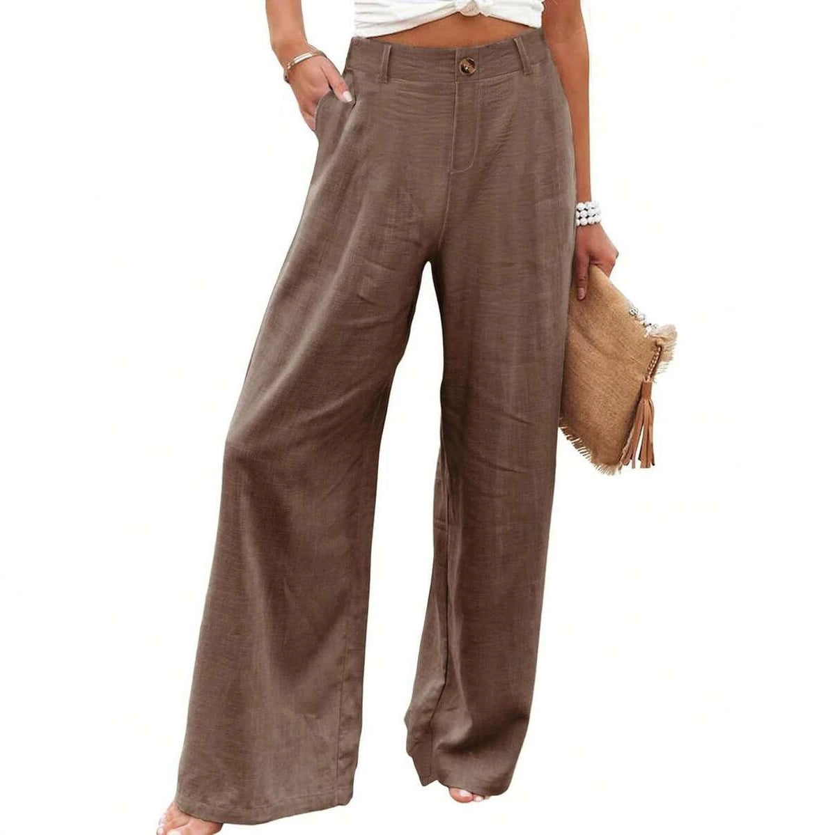 Breezy Linen Cotton Wide Pants