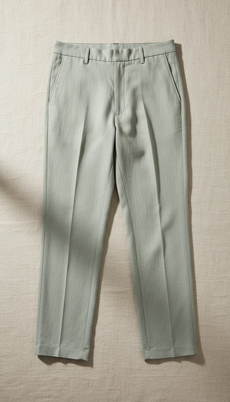 Soft Sage Tapered Trousers