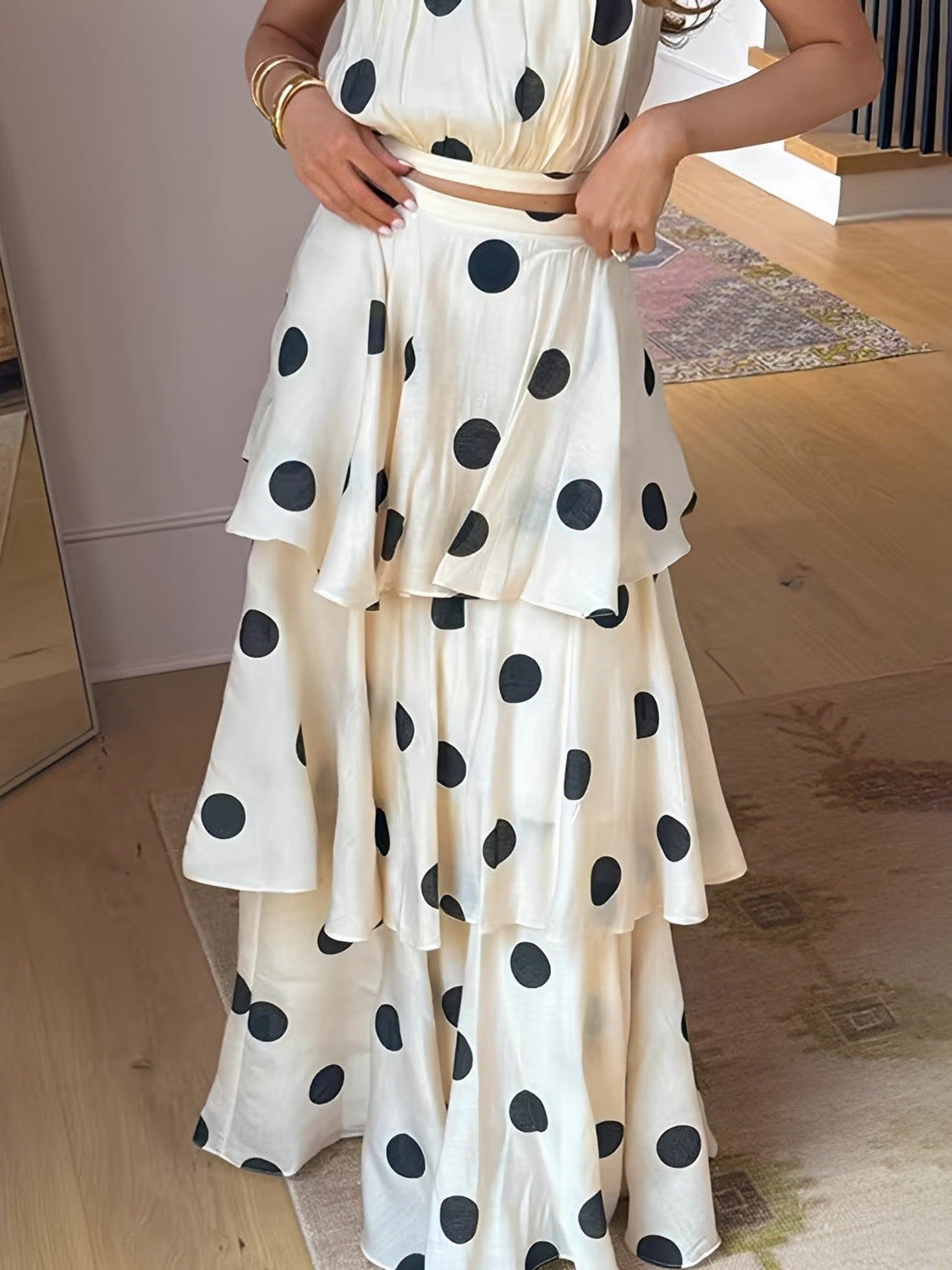 Sibeli Chiffon Layered Top and Skirt