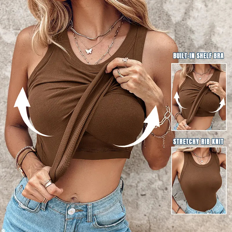 Everyday Ribbed Built-In Bra Tank